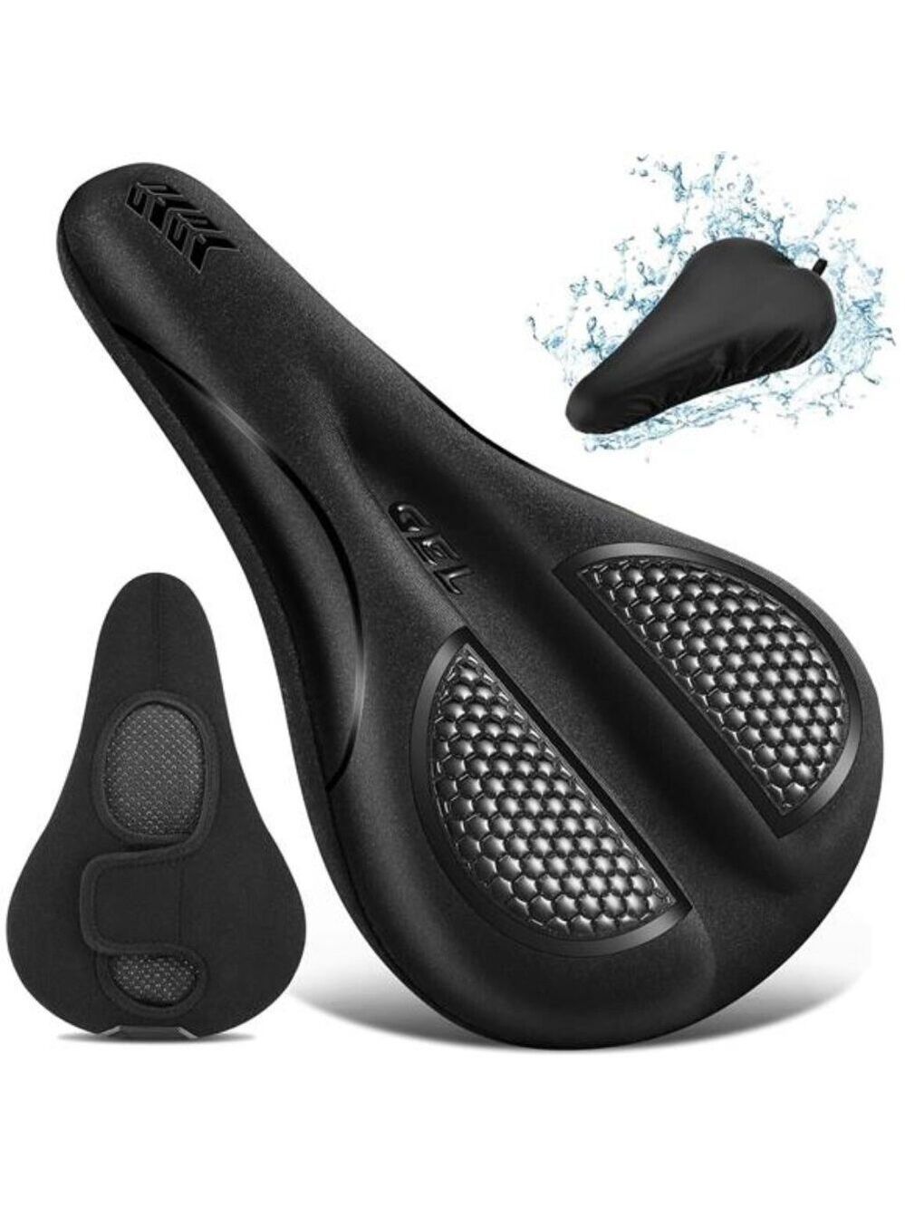 Gel bike seat cushion soft padded cover for peloton exercise road mountain bikes